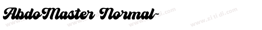 AbdoMaster Normal字体转换